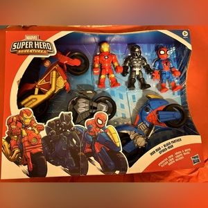 New Hasbro Heroes Marvel SuperHero Adventures IronMan SpiderMan Black Panther